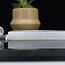 Selenite (Satin Spar Gypsum) Charging Disks Plates - Lotus Rectangle Medium Etched