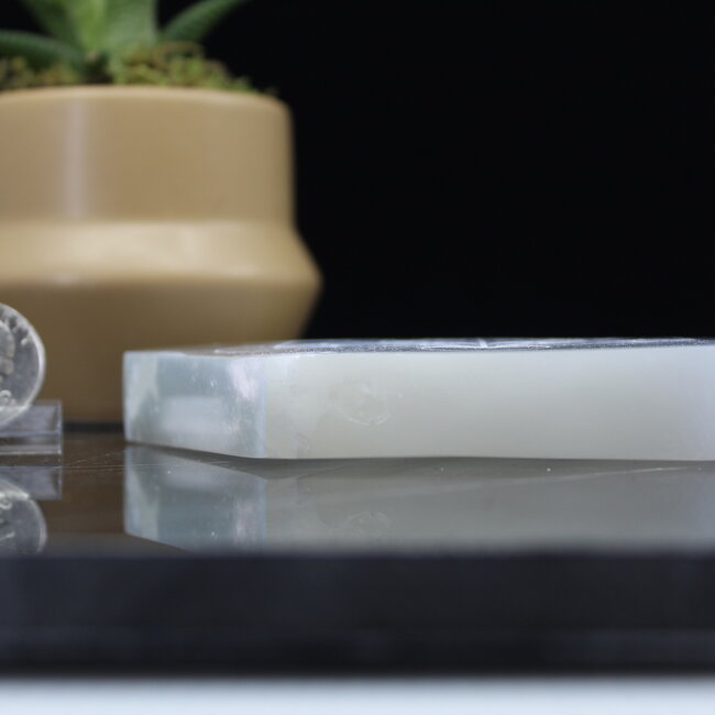 Selenite (Satin Spar Gypsum) Charging Disks Plates - Hexagon Metatron's Cube Medium