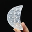 Selenite (Satin Spar Gypsum) Charging Disks Plates - Seed Flower of Life Crescent Moon Medium Geometric