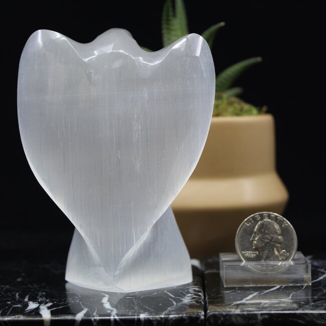 Selenite (Satin Spar Gypsum) Angels - Medium Figurine Carving