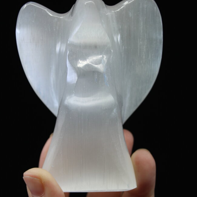 Selenite (Satin Spar Gypsum) Angels - Medium Figurine Carving