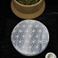 Selenite (Satin Spar Gypsum) Charging Plate - Small Flower of Life Circular