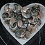 Que Sera (Blue Opal Llianite Galaxy Rhyolite Liberite Glaucophane) Crescent Moons - Medium