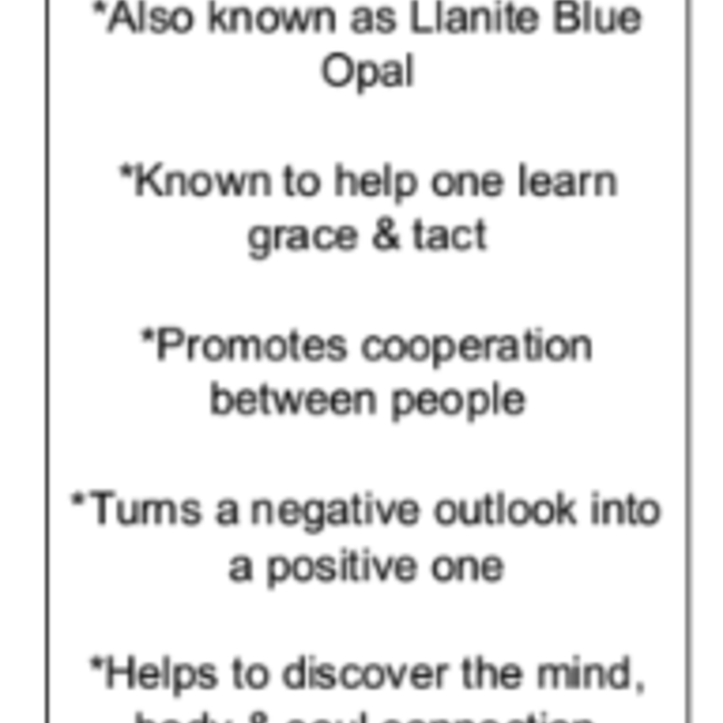 Que Sera (Blue Opal Llianite Galaxy Rhyolite Liberite Glaucophane) Stars - Medium