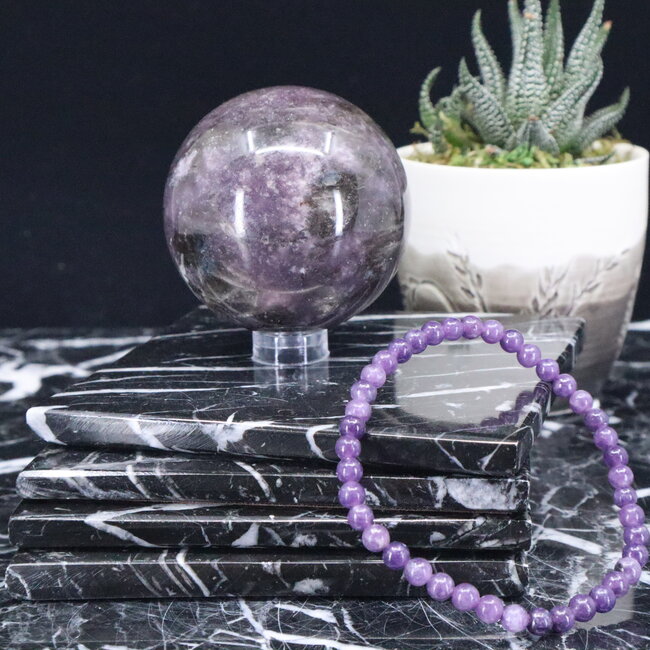 Lepidolite (Purple Mica) Bracelets - 4mm Mini