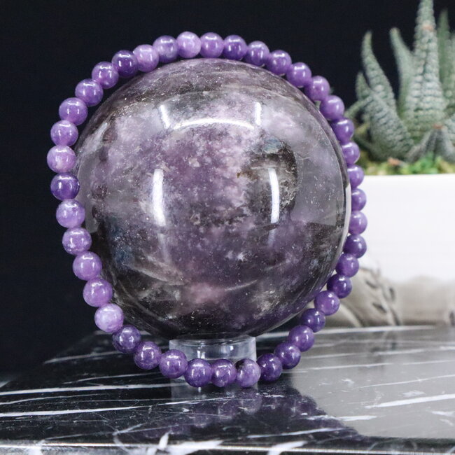 Lepidolite (Purple Mica) Bracelets - 4mm Mini