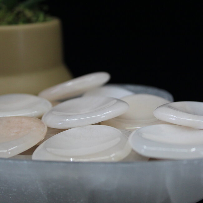 Pink Calcite Worry (Thumb Fidget Relaxation Pocket) Stones - Hearts