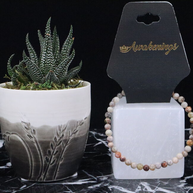 Laguna Lace Agate Bracelets - 4mm Mini