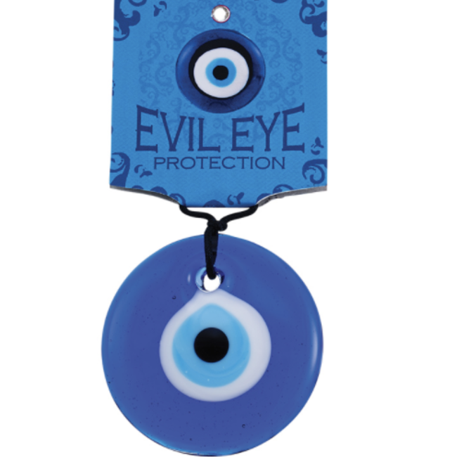 Evil Eye Blue Glass Wall Decor Round - 3.5" (Large) Door Hanging Protection