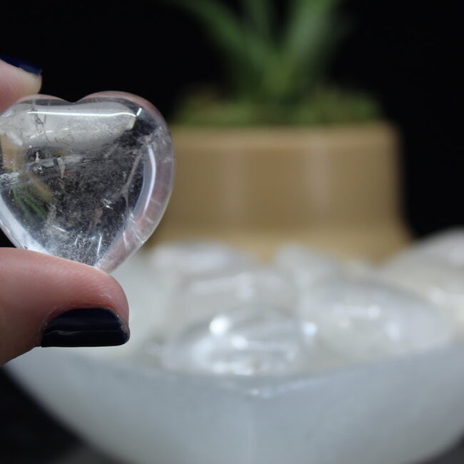 Clear (Crystal) Quartz Hearts - Small