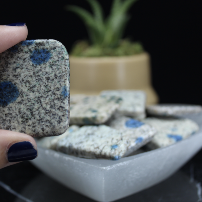 K2 with Blue Azurite - Mini Flats Slabs