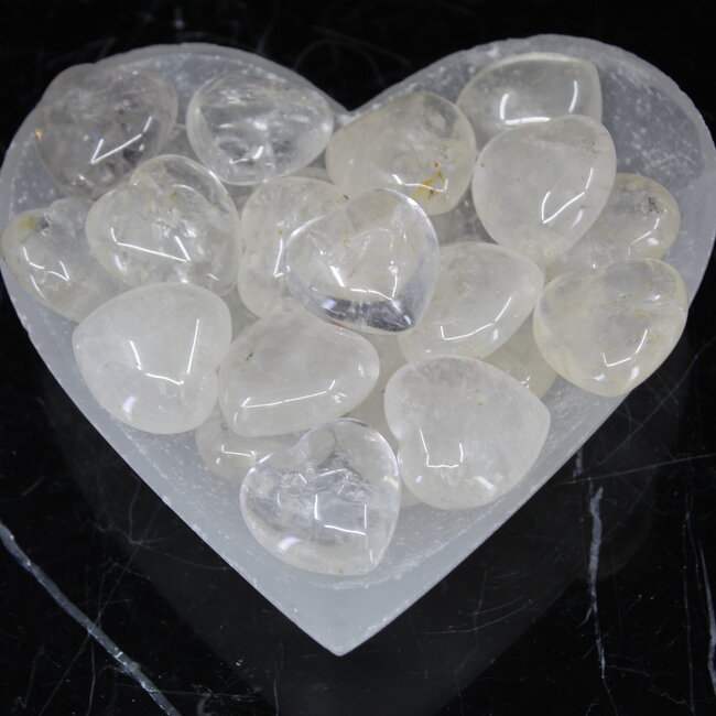 Clear (Crystal) Quartz Hearts - Small