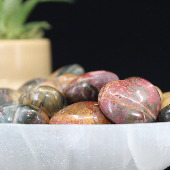 Cherry (Red) Creek Jasper Hearts - Small