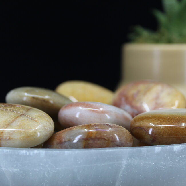 Mixed Assorted Moonstone Palm Pillow Pocket Stone