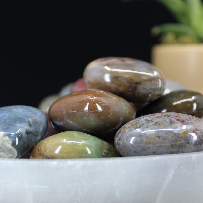 Ocean (Sea Sediment) Jasper Hearts - Small (1.5")