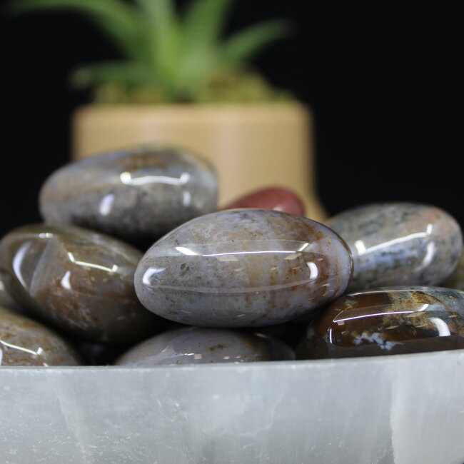 Ocean (Sea Sediment Marine) Jasper Hearts - Small (1.5")