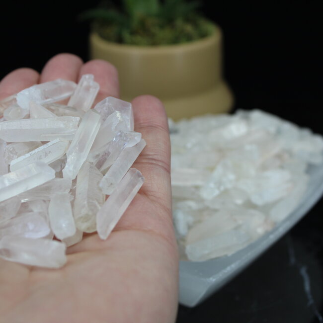 Clear (Crystal) Quartz Points - Mini Seeds - Rough Raw Natural Crystal Grids