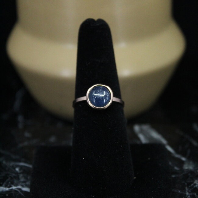 Blue Sapphire Ring - Rose Gold Size 7
