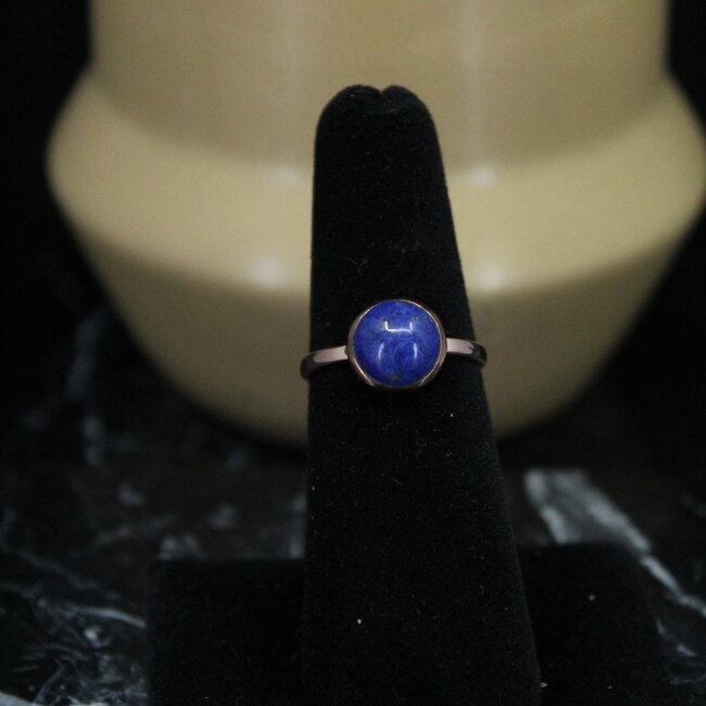 Lapis Lazuli Ring - Rose Gold-Size 6