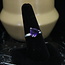 Amethyst Ring - Size 8 - Sterling Silver Triangle