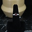 Garnet Ring - Size 6 Faceted Oval- Sterling Silver