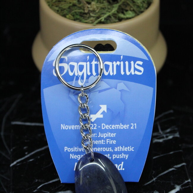 Sagittarius  - Sodalite Zodiac Keychains - Astrology Sign