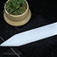 Selenite (Satin Spar Gypsum) Charging Bar Plate - 8" Pointed Flat