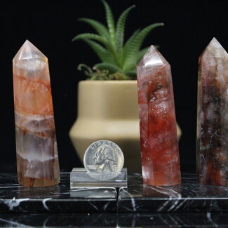 Fire Quartz (Red Hematoid) Generator Towers Point  - Medium (3-4")
