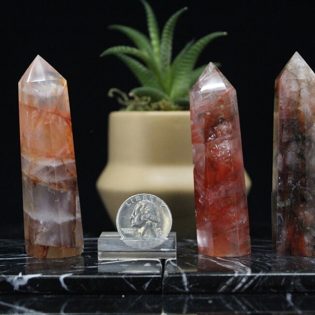 Fire Quartz (Red Hematoid) Generator Tower Point (AAA Grade ) - Medium (3-4")