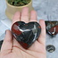 Bloodstone Heliotrope Puffy Heart - Large