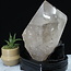 Smoky (Smokey) Quartz with Gold (Golden Rutile) Rutilated Quartz Specimen on Black Stand - Free Form Display
