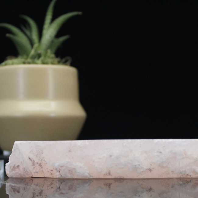 Rose Quartz Slab/Plate-XL Extra Large