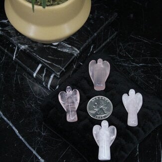 Rose Quartz Angel - Small 1.5"