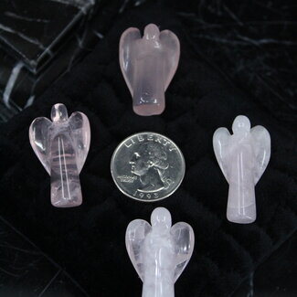 Rose Quartz Angels - Small 1.5" Figurine Carving