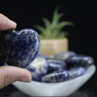 Sodalite Puffy Hearts - Medium