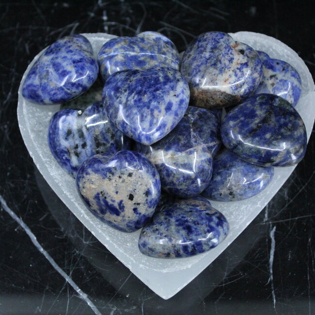 Sodalite Puffy Hearts - Medium