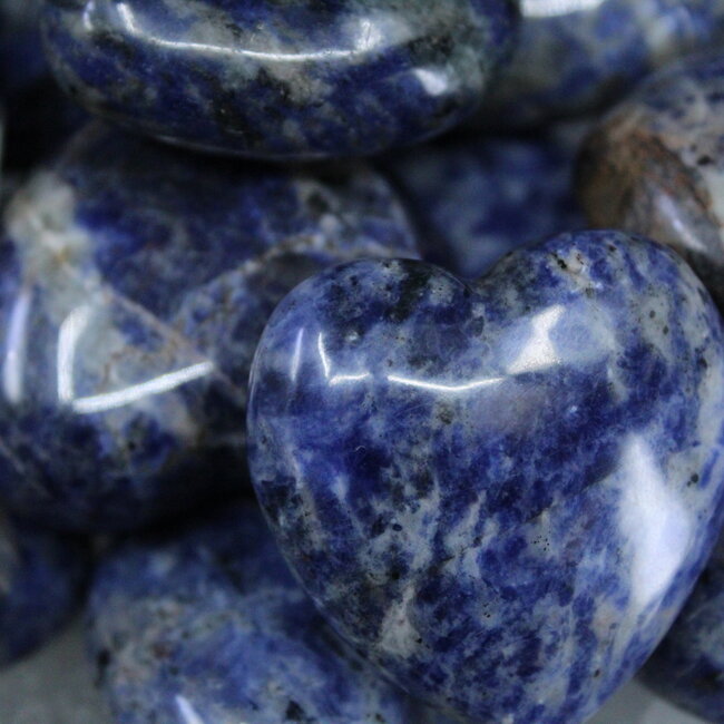 Sodalite Puffy Hearts - Medium