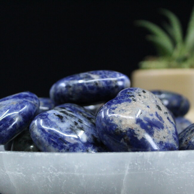 Sodalite Puffy Hearts - Medium