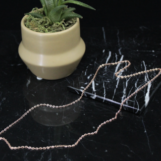 Link Dainty Chain Necklace - Rose Gold 24"