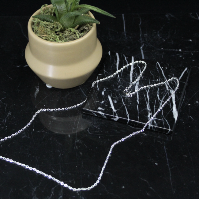 Necklaces - 24" Link Cable Chain (Silver Plated) Lobster Clasp - Pendants