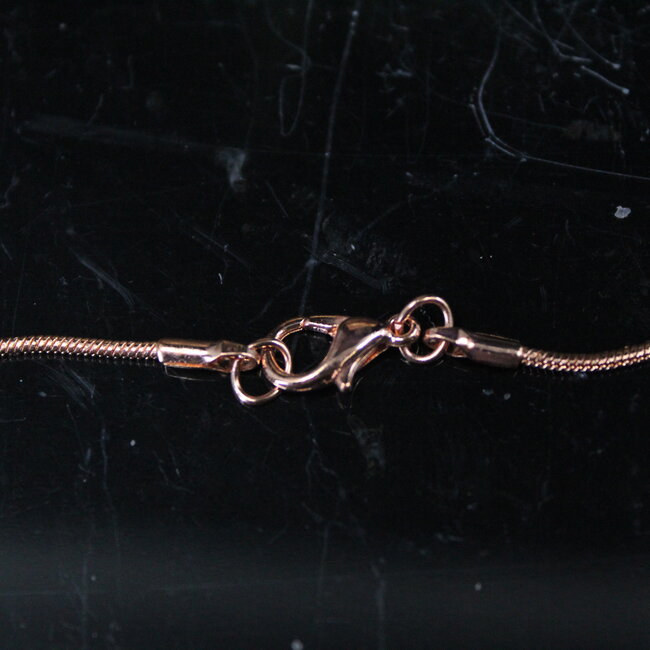 Snake Chain Necklace - Rose Gold 18"