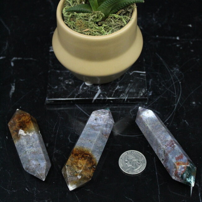 Ocean (Sea Sediment) Jasper Double Terminated DT Points - Grids
