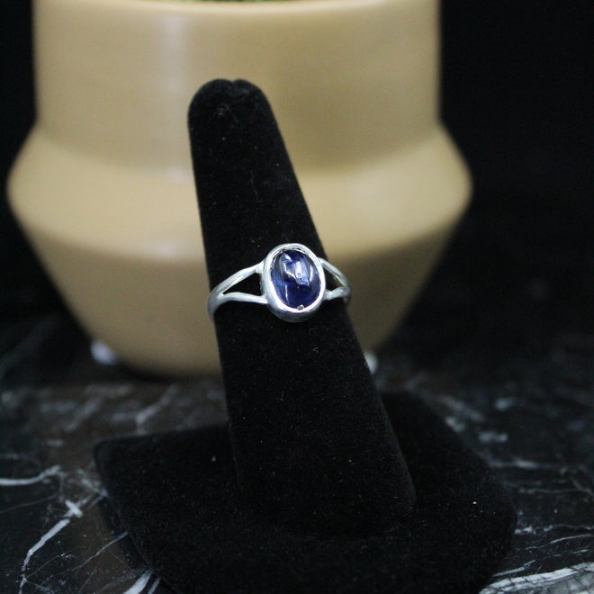 Blue Kyanite Ring - Size 7 - Sterling Silver Oval
