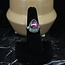 Ruby Zoisite Ring - Size 6.5 - Sterling Silver Teardrop