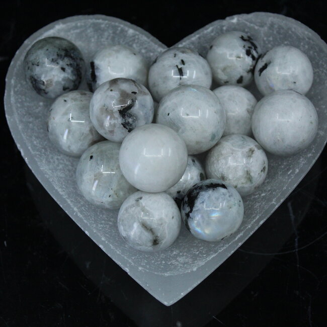 Rainbow Moonstone Spheres Orbs - 25-30mm
