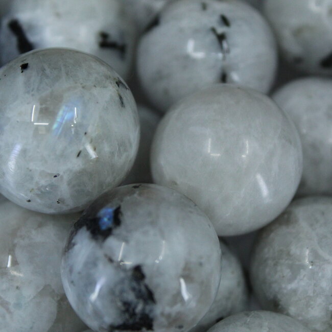 Rainbow Moonstone Spheres Orbs - 25-30mm