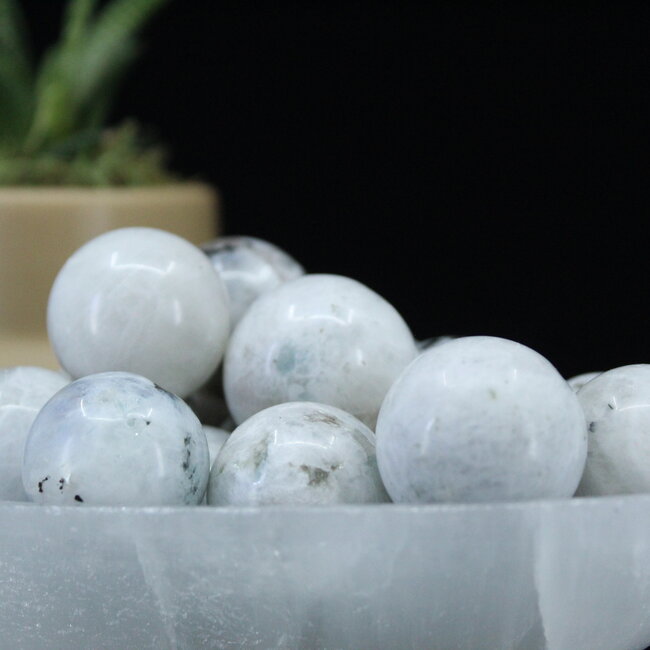 Rainbow Moonstone Spheres Orbs - 25-30mm