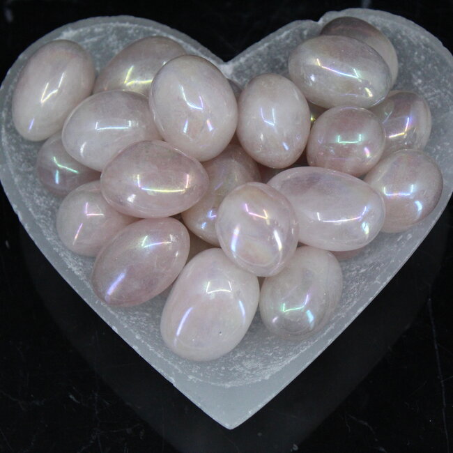 Pink Aura Rose Quartz - Large Tumbled