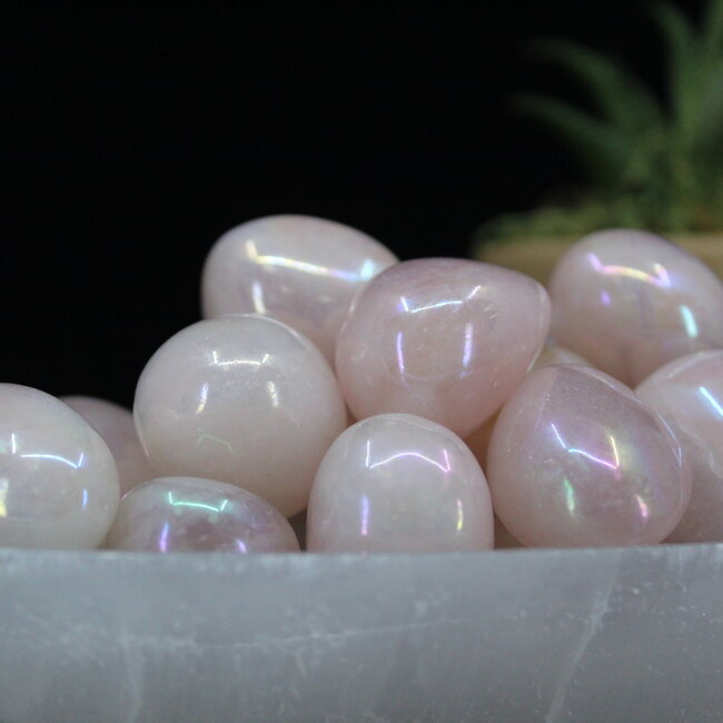 Pink Aura Rose Quartz - Large Tumbled