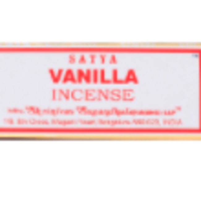 Vanilla Incense - 12 Sticks in Box 15g - Satya